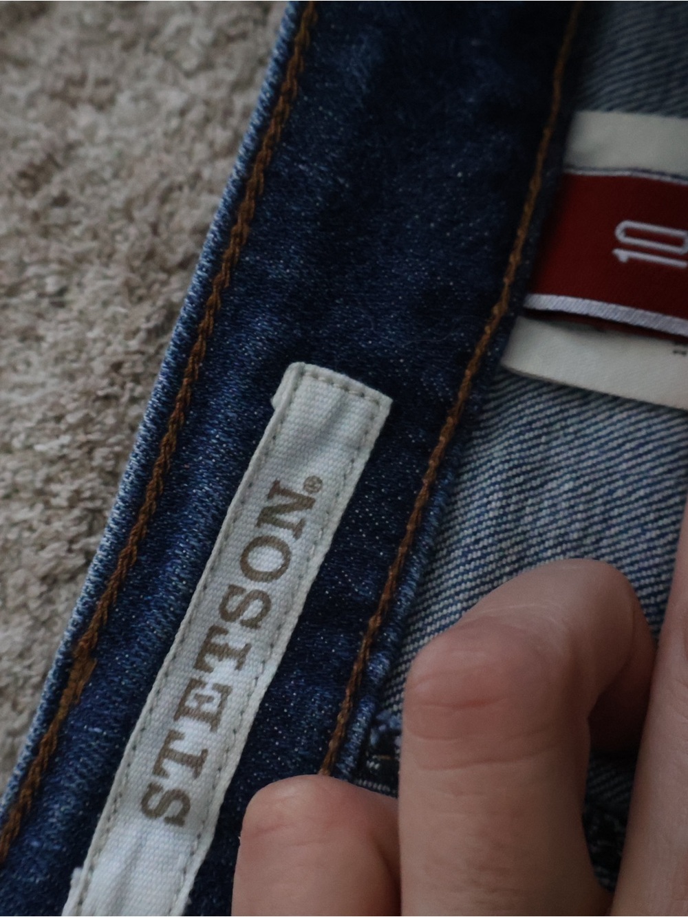 High-Rise Blue Denim A-Line Skirt - Women - Picture 5 of 7